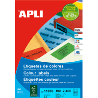 Apli Etiquetas Azules Permanentes 70x37 mm. 100 Hojas A4