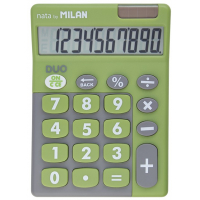 Milan Calculadora 10 Digitos Duo, Sobremesa, Teclas Grandes, Verde