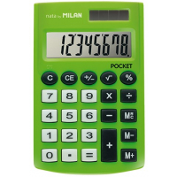 Milan Pocket Digitos Calculadora 8, Bolsillo, Verde