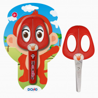 Dohe Tijera Escolar para Niños, Acero Inoxidable, Puntas Redondeadas, Diseño Mono