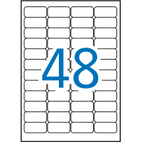 Apli Etiquetas Blancas de Seguridad 45.7x21.2 mm. 10 Hojas A4