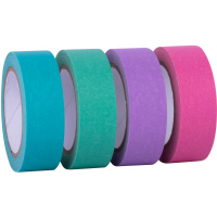 Apli Pack Cintas Adhesivas de Papel Washi, 4 U, Tonos Nordik, Decorativas y Reutilizables, Multicolor