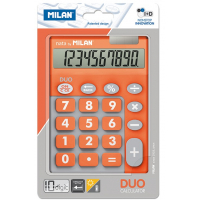 Milan Calculadora 10 Digitos Duo, Sobremesa, Teclas Grandes, Naranja