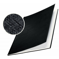 Leitz Tapas Rigidas Impressbind, 10,5mm, Estructura de Lino, Encuadernacion de Alta Calidad, Negro Carton de 1,75mm, Superficie 