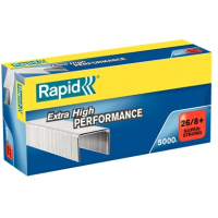 Rapid Super Strong Caja de 5000 Grapas 26/8+, Hasta 50 Hojas, Superreforzadas, Patilla de 8,5mm