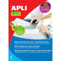 Apli Etiquetas Permanentes para Laser 105.0x35.0 mm. Caja de 250 Hojas A4