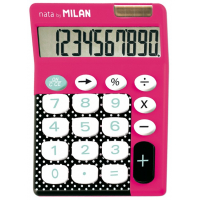 Milan Dots & Buttons Calculadora 10 Digitos, Sobremesa, Teclas Grandes -