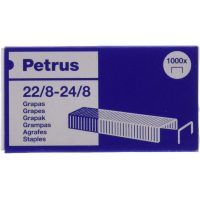 Petrus Caja de 1000 Grapas 22/8 - 24/8 Cobreadas