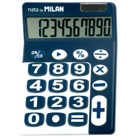 Milan Sobremesa 10 Digitos, Teclas Grandes, Azul y Blanco
