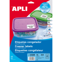 Apli Etiquetas Blancas Especial Congelador 63.5x38.1 mm. 10 Hojas A4