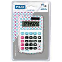 Milan Calculadora 8 Digitos, Sobremesa, Azul y Rosa