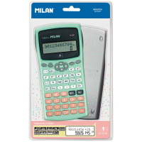Milan M240 Calculadora Cientifica 10+2 Digitos, Pantalla de 2 Lineas