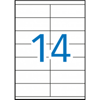 Apli Etiquetas Permanentes 105.0x40.0 mm. Caja de 500 Hojas A4