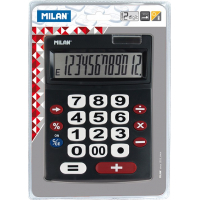 Milan Calculadora 12 Digitos Extra Grande, Teclas Grandes