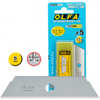 Olfa Pack de 5 Cuchillas de Respuesto para Cutters Olfa SK-2, Acero Inoxidable
