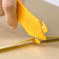 Olfa Pack de 10 Cutters Pequeños Desechables con Hojas Ocultas, Acero Inoxidable, Certificacion NSF, Uso A