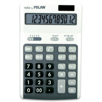 Milan Calculadoras de 12 Digitos, Blanco