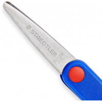 Staedtler Noris 965 Tijera Escolar de Seguridad, Agarre Ergonomico Suave, Cuchillas Romas, 14cm