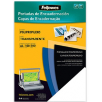 Fellowes Pack de 100 Portadas de Polipropileno A4, 500 Micras , Transparente