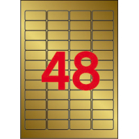 Apli Etiquetas Metalizadas Oro 45.7x21.2 mm. 20 Hojas A4