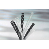 GBC Clickbind Encuadernacion, Canutillos 12mm Transparente Mate, Negro