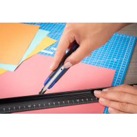 Dahle 10870 Allround Cuter con Cuchilla de 9mm, Bloqueo automatico, Guia Metalica