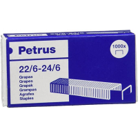 Petrus Grapas 22/6 Galvanizadas, Caja de 1000 Grapas