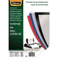 Fellowes Pack de 100 Portadas de Polipropileno A4, 500 Micras , Azul
