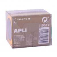 Apli Pack Cintas Adhesivas de Papel Washi, 4 U, Tonos Fluor, Decoracion y Manualidades, Multicolor