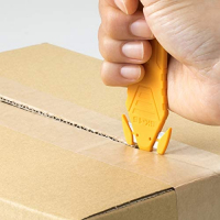 Olfa Pack de 10 Cutters Pequeños Desechables con Hojas Ocultas, Acero Inoxidable, Certificacion NSF, Uso A
