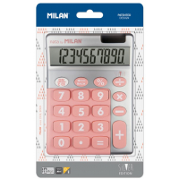 Milan Calculadora 10 Digitos Silver, Sobremesa, Teclas Grandes, Rosa