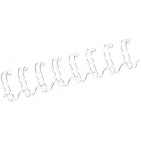 Fellowes Wire Pack de 100 Espirales Dobles Metalicas 10mm, Hasta 80 Paginas, Blanco