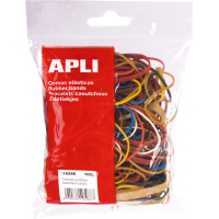 Apli Gomas Elasticas Surtidas. Bolsa de 100gr