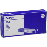 Petrus Caja de 5000 Grapas 26/6 Cobreadas