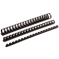 Fellowes Pack de 50 Canutillos de Plastico 45mm, Hasta 410 Hojas , Negro