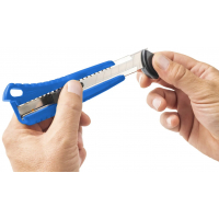 Dahle 10865 Basic Cuter con Cuchilla de 18mm, Bloqueo automatico, Guia Metalica