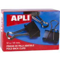 Apli Pinzas Abatibles 41mm, Asas en Niquel, Caja de 12