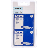 Petrus Pack de 4 Cajas de 1000 Grapas 23/6-200 Cobreadas