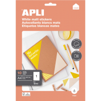 Apli Etiquetas Home Blancas Mate 210x297 mm. 10 Hojas A4