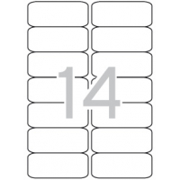 Apli Etiquetas Translucidas (Resistentes Intemperie) 99.1x38.1 mm. 20 Hojas A4