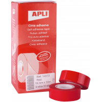 Apli Cinta Adhesiva Roja 19mm x 33m, Rojo