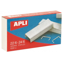 Apli Grapas 22/6 - 24/6 Galvanizadas. Caja de 1000 grapas