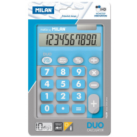 Milan Calculadora 10 Digitos Duo, Sobremesa, Teclas Grandes, Azul