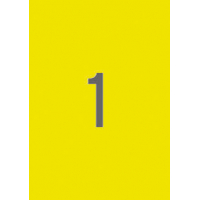 Apli Etiquetas Amarillo Fluorescente Permanentes 210.0x297 mm. 100 Hojas A4