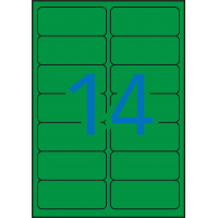 Apli Etiquetas Verdes Permanentes 99.1x38.1 mm. 20 Hojas A4