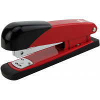 Dohe Grapadora de Sobremesa Metalica, Hasta 20 Hojas, Capacidad 100 Grapas, Negro/Rojo
