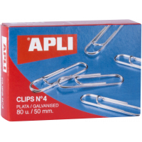 Apli Clips Alambre Nº 4, 50mm. Caja de 80 Uds