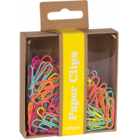 Apli Clips Fluor Collection, Caja 100 uds, Colores surtidos