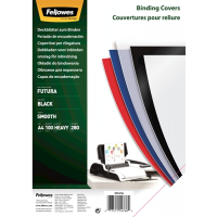 Fellowes Pack de 100 Portadas de Polipropileno A4, 300 Micras, Negro