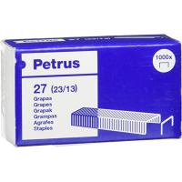 Petrus Caja de 1000 Grapas 23/13 Cobreadas, Hasta 100 Hojas
